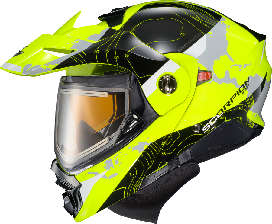 EXO-AT960 COLD WEATHER HELMET TOPOGRAPHIC HI-VIS MD (ELECTR
