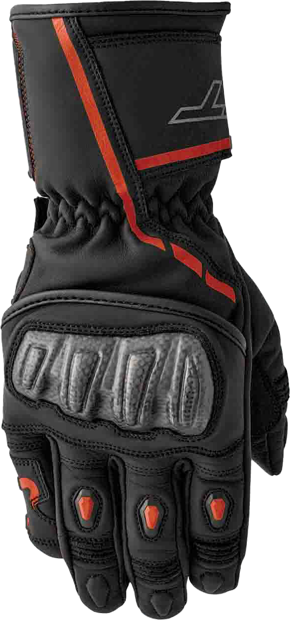 S1 GLOVE BLK/RED LEATHER