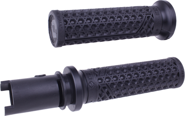 VAN'S LOCK-ON GRIPS BLACK/ MATTE BLACK CVO `23-24