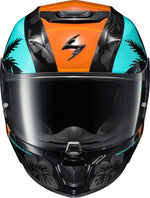 EXO-R330 FULL-FACE HELMET TUBBS LIGHT BLUE/ORANGE MD