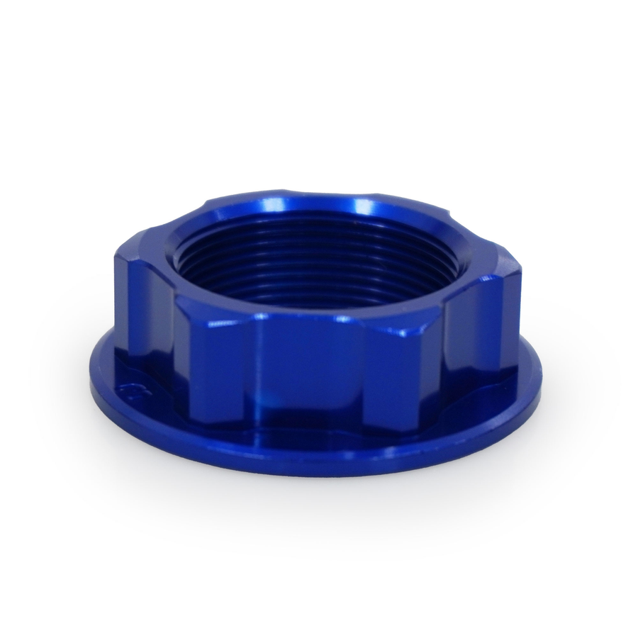 STEERING STEM NUT BLUE HON/YAM/SUZ | FXSN 10100 99BU