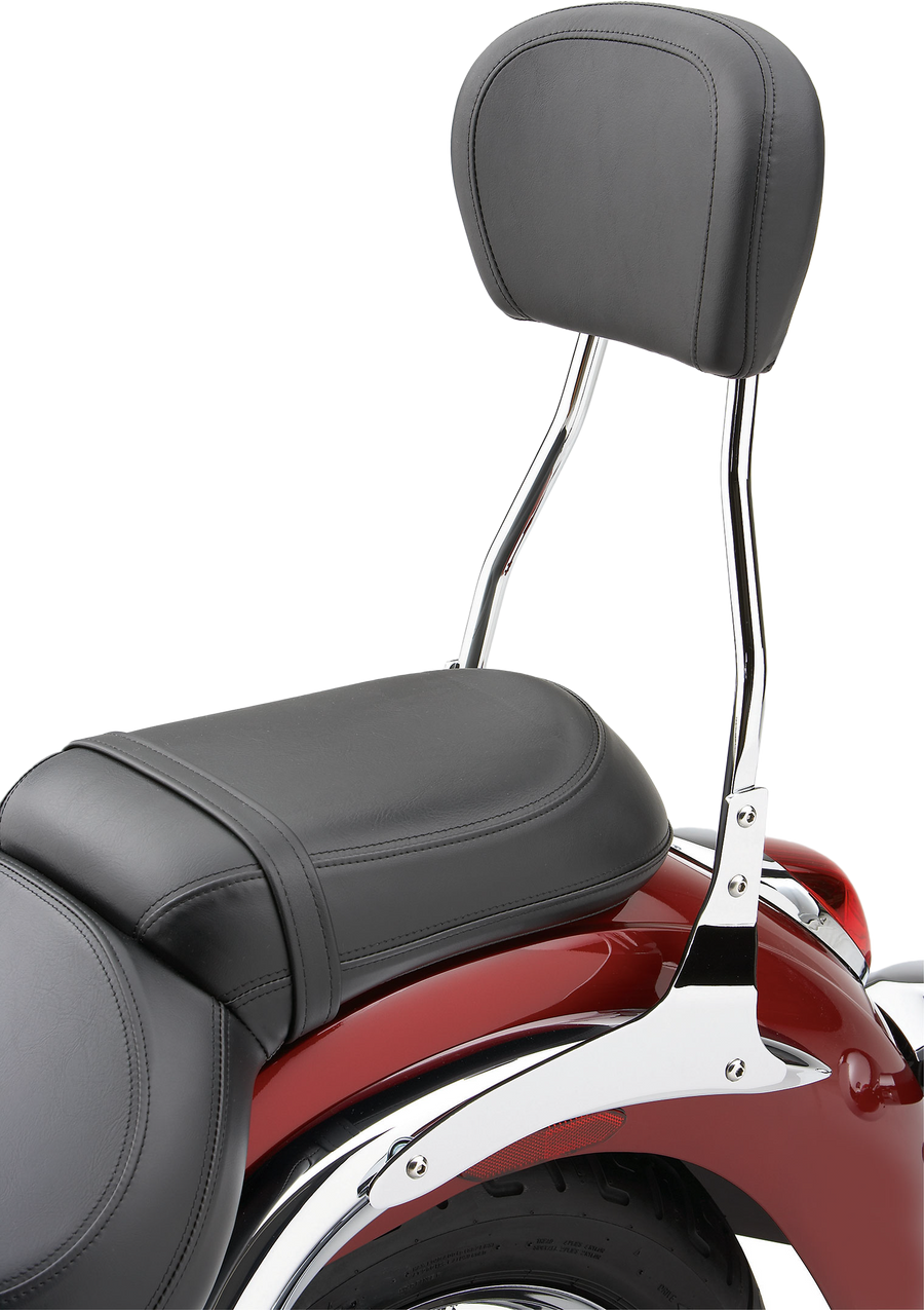 STD ROUND SISSY BAR W/PAD CHROME YAM RAIDER 08-18 | 02-7765