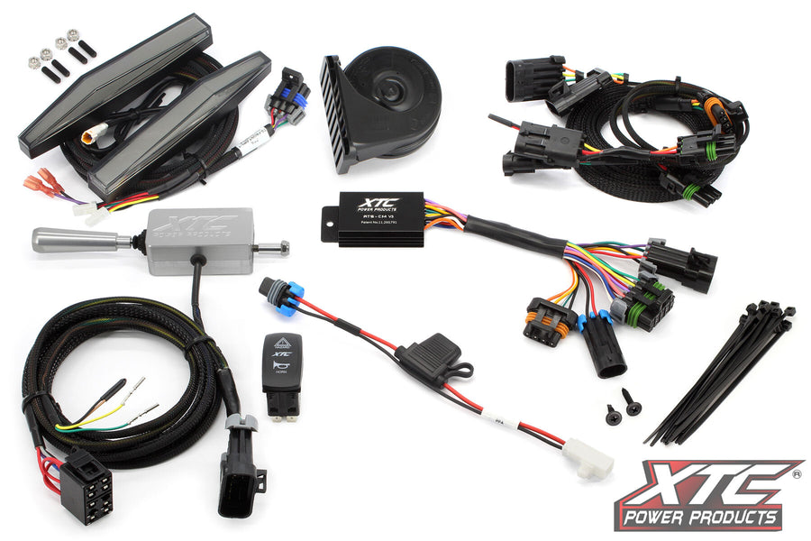 AUTO TURN SIGNAL KIT W/ BILLET LEVER AND FRONT DRL LIGHTS CAN | ATS-L-CAN-MAVR-DRL