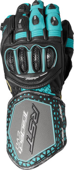 WOMENS TRACTECH EVO 4 CE GLOVE BLACK/AQUA/GREY LEATHER LG