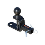 3-WAY 1.25" RECEIVER HITCH WITH 2" BALL AND HOOK