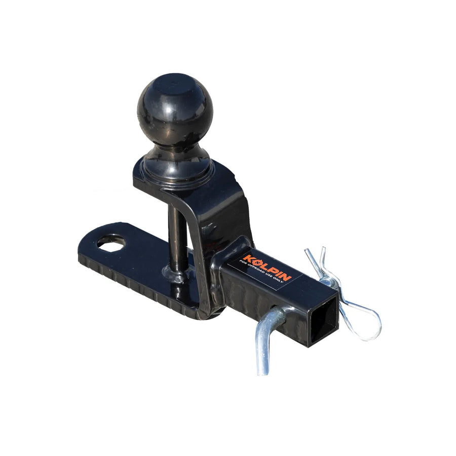 3-WAY 1.25" RECEIVER HITCH WITH 2" BALL AND HOOK