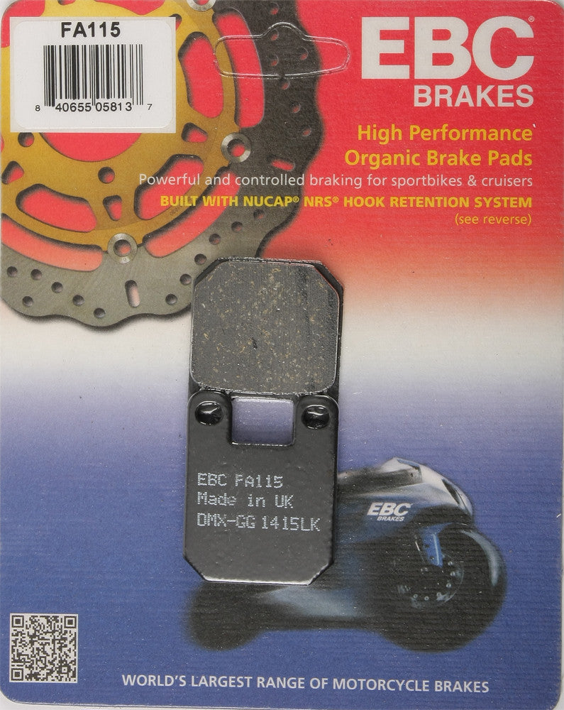 BRAKE PAD FA115 ORGANIC