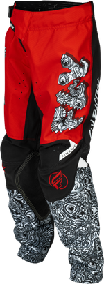 YOUTH KINETIC MUTANT PANTS RED/WHITE/BLACK SZ 26