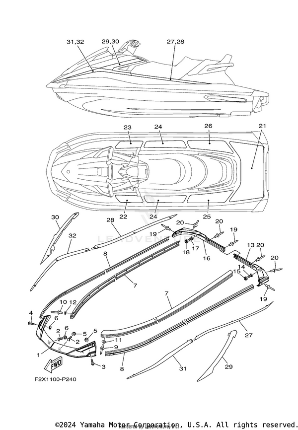 GUNWALE, STERN 1 | F2X-U251D-20-00