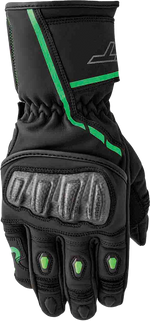 S1 GLOVE BLK/FLO-GREEN LEATHER