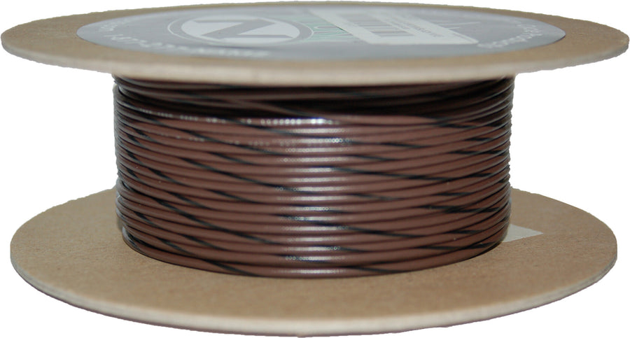 #18-GAUGE BROWN/BLACK STRIPE 100' SPOOL OF PRIMARY WIRE