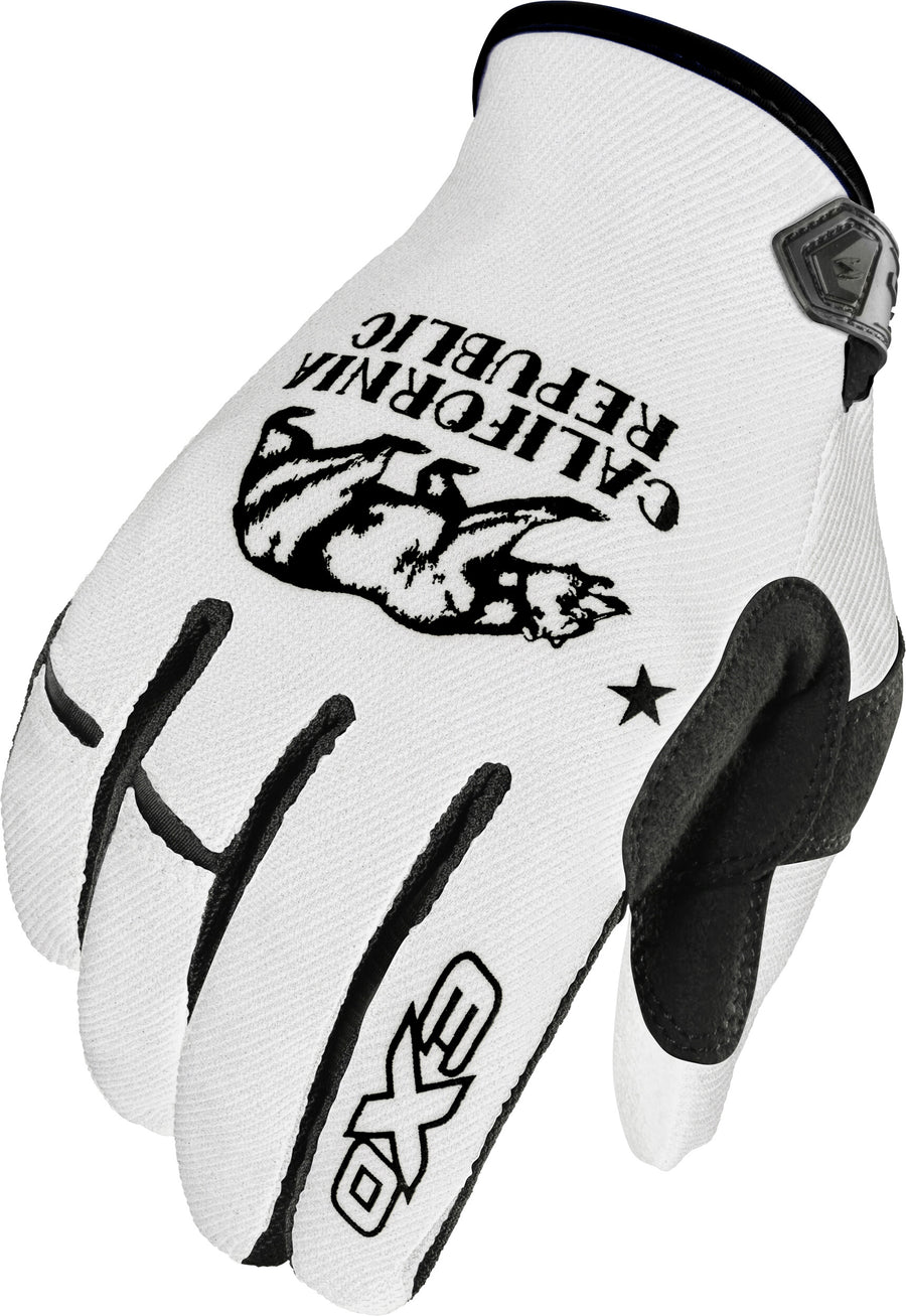 MOTO-FLEX GLOVES GOLDEN STATE WHITE/BLACK MD