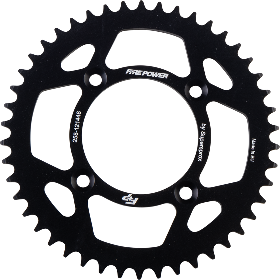 REAR SPROCKET ALUMINUM 46T BLK | FPA-1214-46-BLK