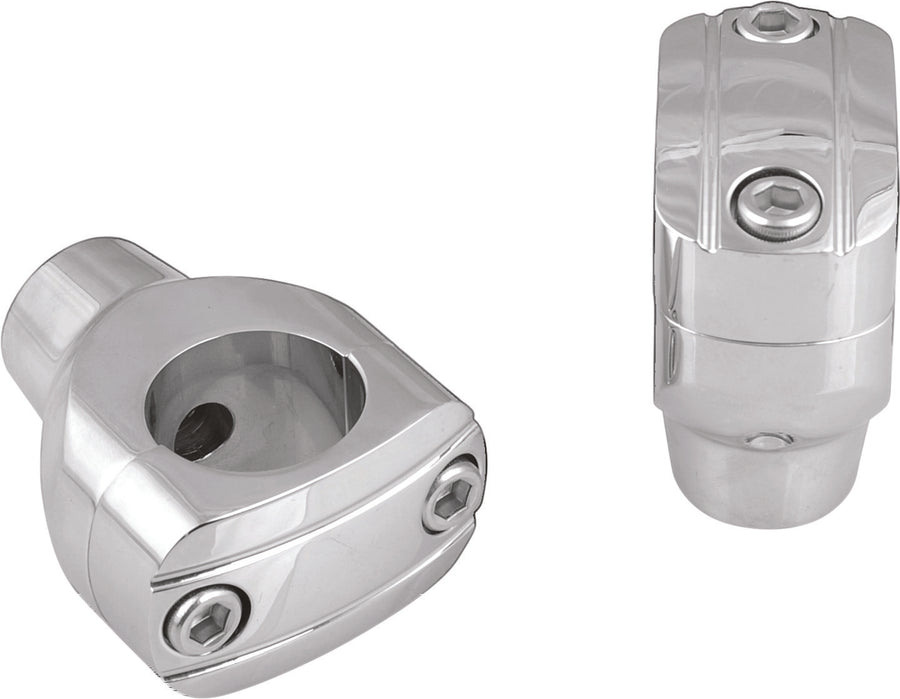 2" GROOVED CHROME RISERS
