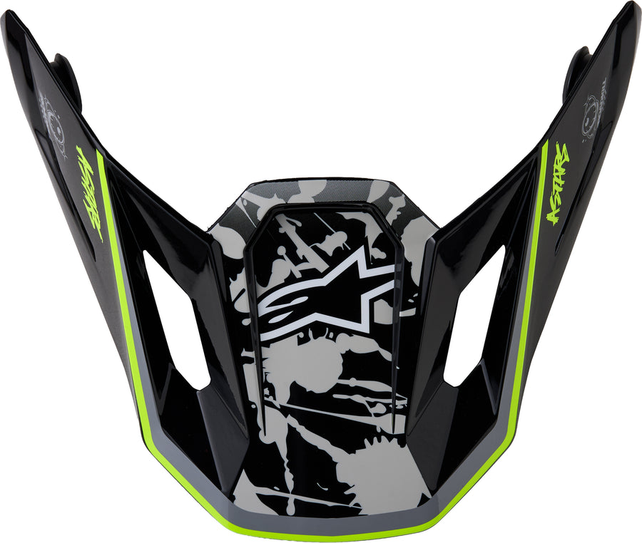 S-M7 BLASTER VISOR ECE06/DOT BLK/GRY/WH/YLLW FLUO GLSY
