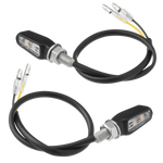 701 LED TURN SIGNALS BLACK W/CLEAR LENS PR
