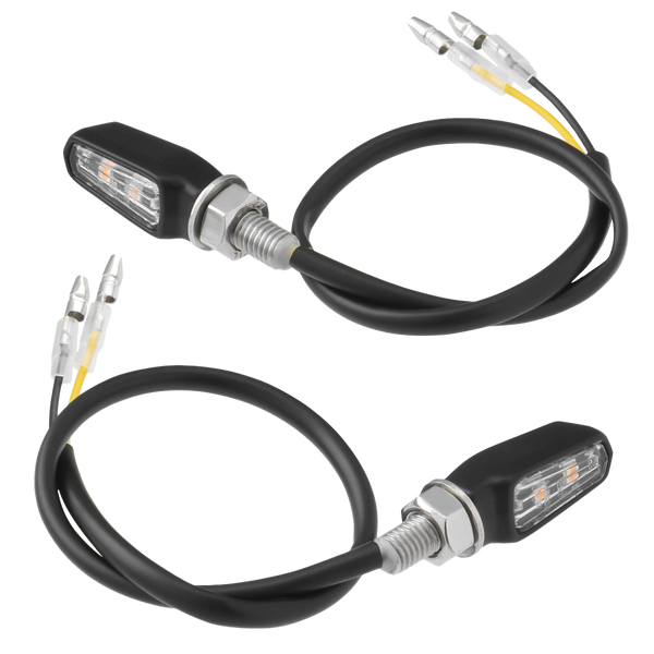 701 LED TURN SIGNALS BLACK W/CLEAR LENS PR