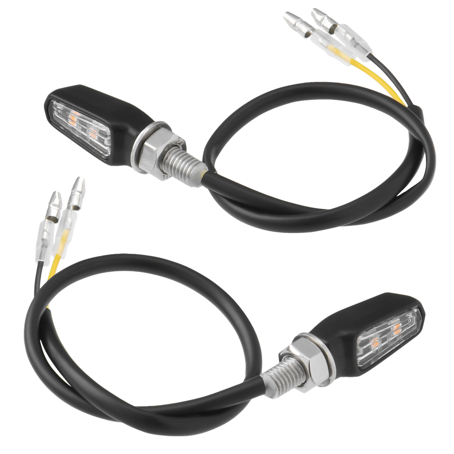701 LED TURN SIGNALS BLACK W/CLEAR LENS PR
