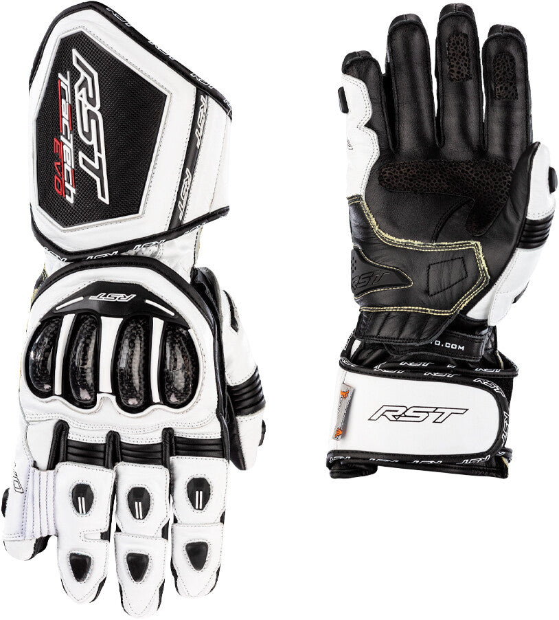 WOMENS TRACTECH EVO 4 CE GLOVE WHITE/BLACK LEATHER MD