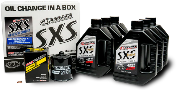 SXS OIL QUICK CHANGE KIT 5W50 WITH BLACK OIL FILTER | 90-229013
