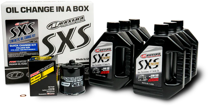 SXS OIL QUICK CHANGE KIT 5W50 WITH BLACK OIL FILTER | 90-229013