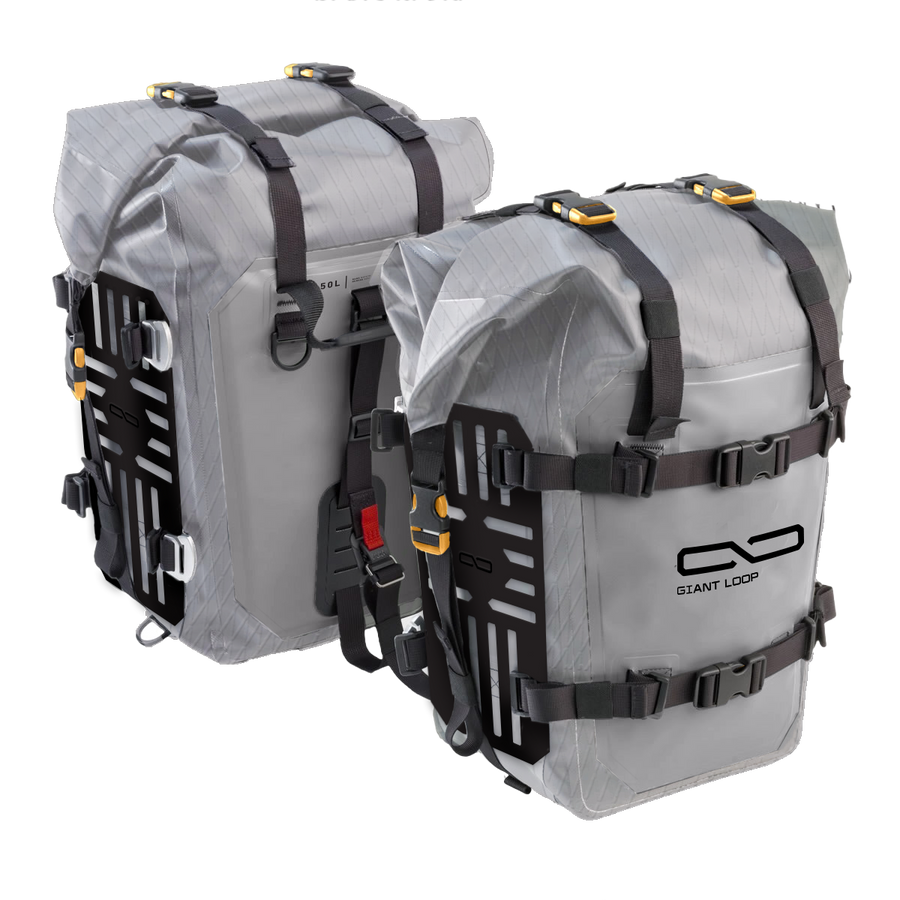 MOTOTREKK PANNIERS GREY PAIR | MTPN25-B