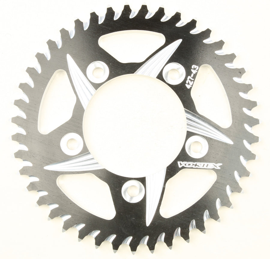 REAR CAT5 SPROCKET ALUMINUM 43T-530 BLK KAW