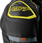 S1 D3O LEATHER JACKET BLK/GRY/FLO YEL SM
