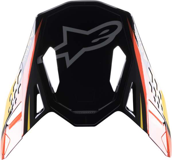 S-M10 CARBON META2 VISOR BLACK/YELLOW/ORANGE GLOSSY