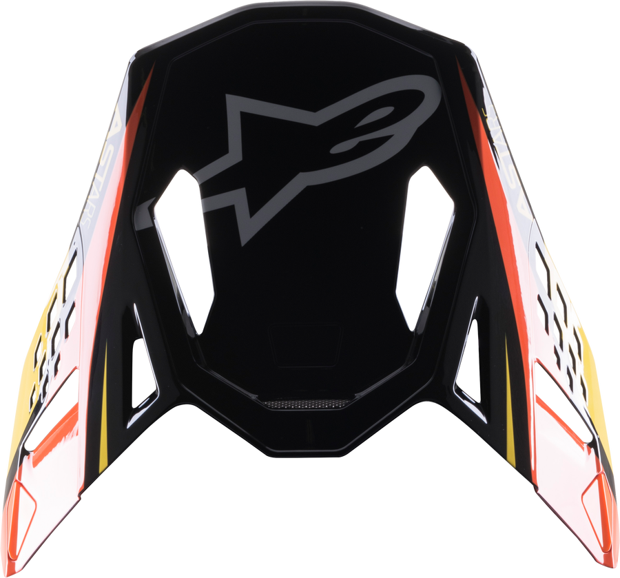 S-M10 CARBON META2 VISOR BLACK/YELLOW/ORANGE GLOSSY