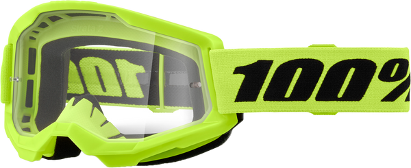 STRATA 2 JUNIOR GOGGLE NEON YELLOW CLEAR LENS