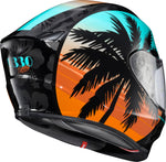 EXO-R330 FULL-FACE HELMET TUBBS LIGHT BLUE/ORANGE LG
