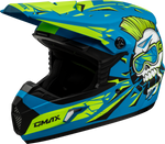YOUTH MX-46Y UNSTABLE HELMET MATTE BLUE/GREEN YM
