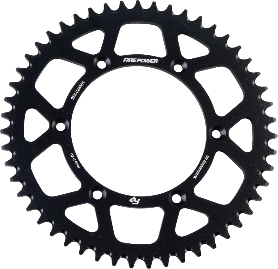 REAR SPROCKET ALUMINUM 51T BLK | FPA-245-51-BLK
