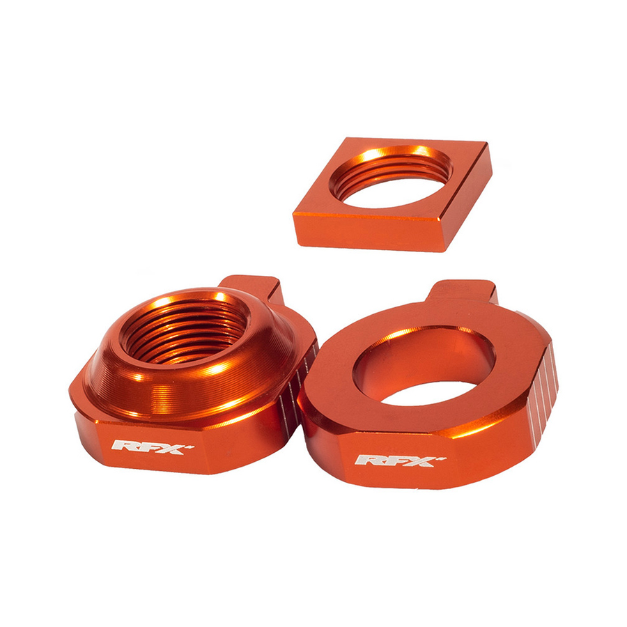REAR AXLE BLOCKS ORANGE KTM/HUSQ/GAS | FXAB 50500 99OR