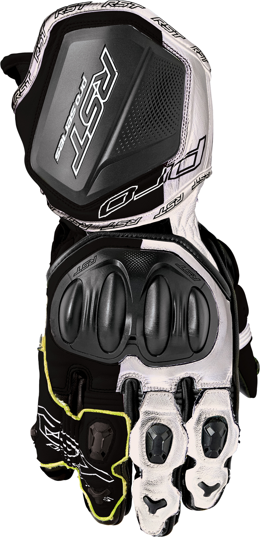 PRO SERIES GP D3O GLOVES BLACK/WHITE LEATHER