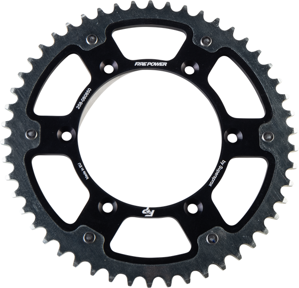 REAR SPROCKET HYBRID 50T BLK/SIL | FPH-808-50-BLK
