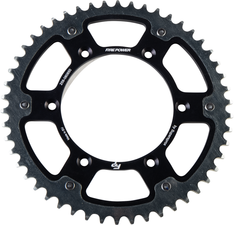 REAR SPROCKET HYBRID 50T BLK/SIL | FPH-808-50-BLK
