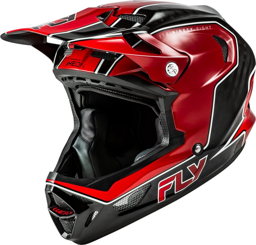 WERX-R FLOW CARBON HELMET BLACK CARBON/RED XS