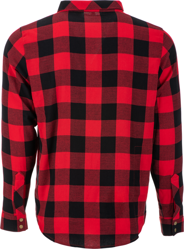 FLY TEK FLANNEL RED/BLACK SM | 354-6392S
