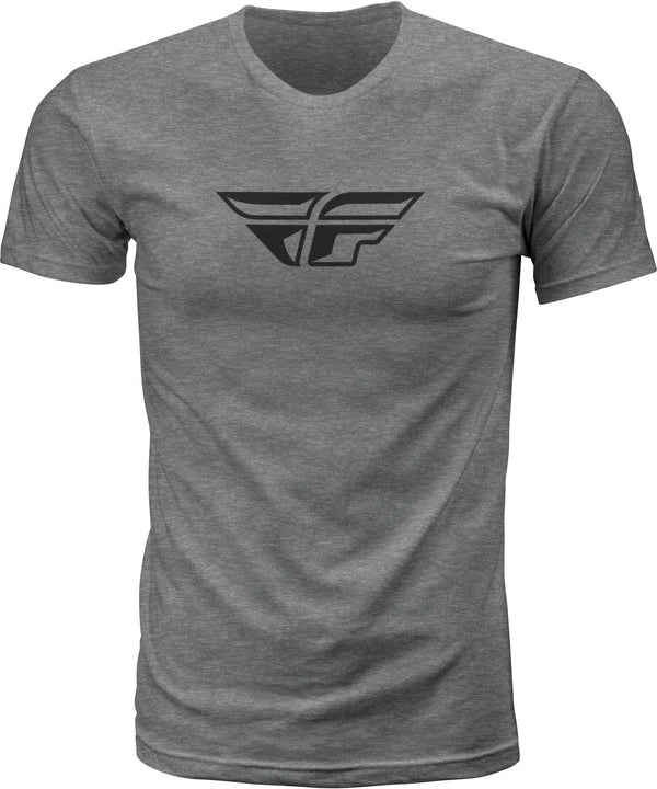 FLY F-WING TEE DARK GREY HEATHER