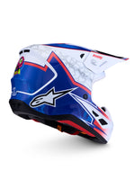S-M7 BLASTER HELMET ECE06/DOT WHT/BLUE/RED GLOSSY 2X