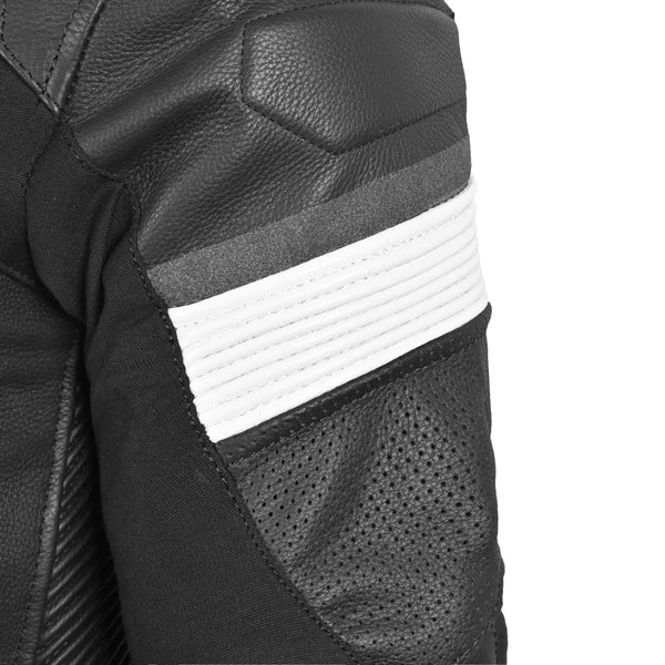 REVO LTHR JACKET BLK/WHT