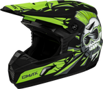 YOUTH MX-46Y UNSTABLE HELMET MATTE BLACK/GREEN YL