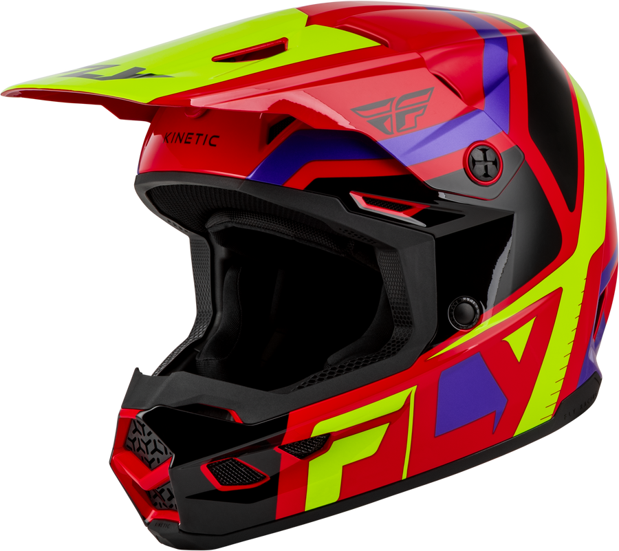 KINETIC SCRAP HELMET RED/HI-VIS/PURPLE/BLACK