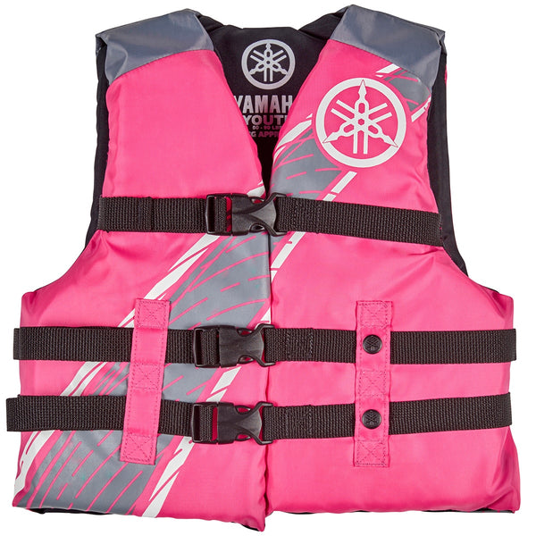 Yamaha 16V3B Value Nylon PFD - Youth - Pink/Gray