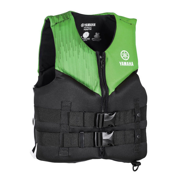 Yamaha 21VNE Neoprene 2-Buckle PFD - Youth - Black/Green/White