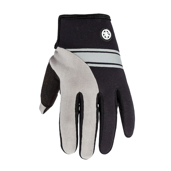 Yamaha Full-Finger Ride Gloves - Adult - Gray/Black