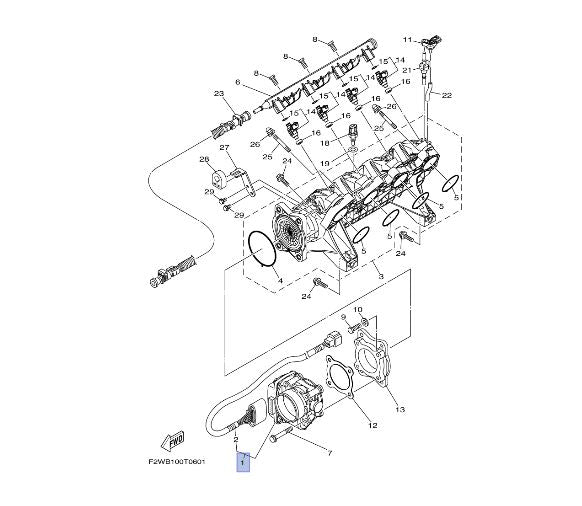 Yamaha OEM VXR Throttle Body