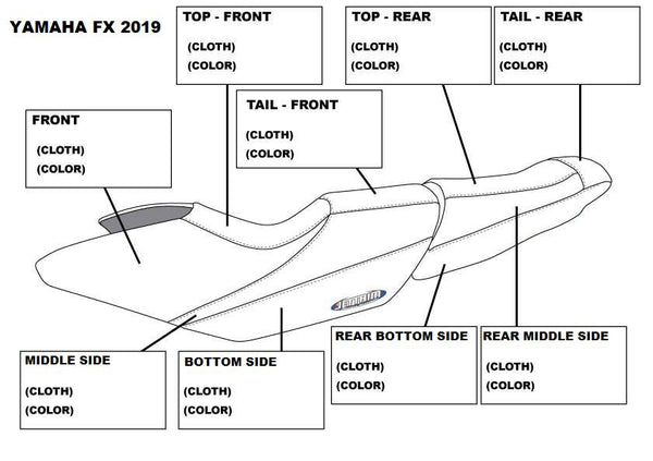 2019 FX HO/ SVHO Non Cruiser Jet Trim Seat Cover - Broward Motorsports Racing